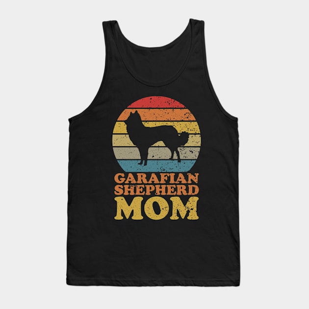 Retro Sunset Garafian Shepherd Dog Mom Tank Top by AmazingDesigns